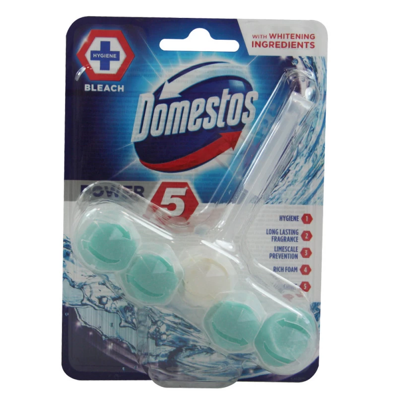 Domestos 5-Way Power With Bleacher Additive 55 gr