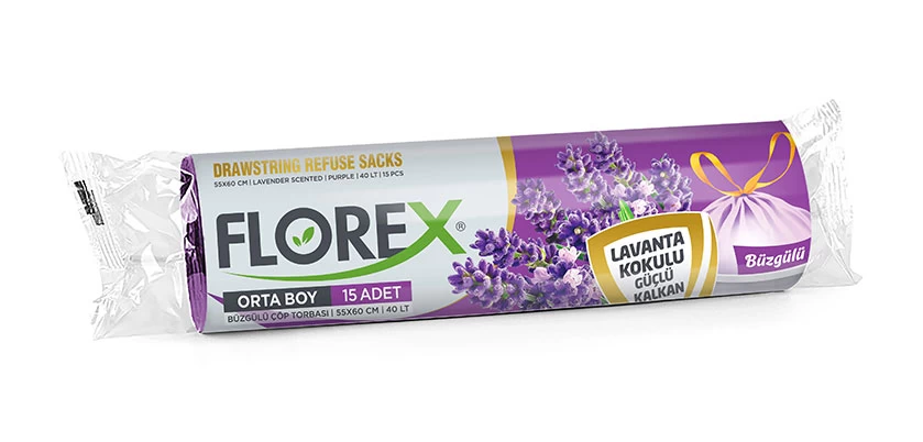 FLOREX WASTE BAG LAVENDER MIDDLE