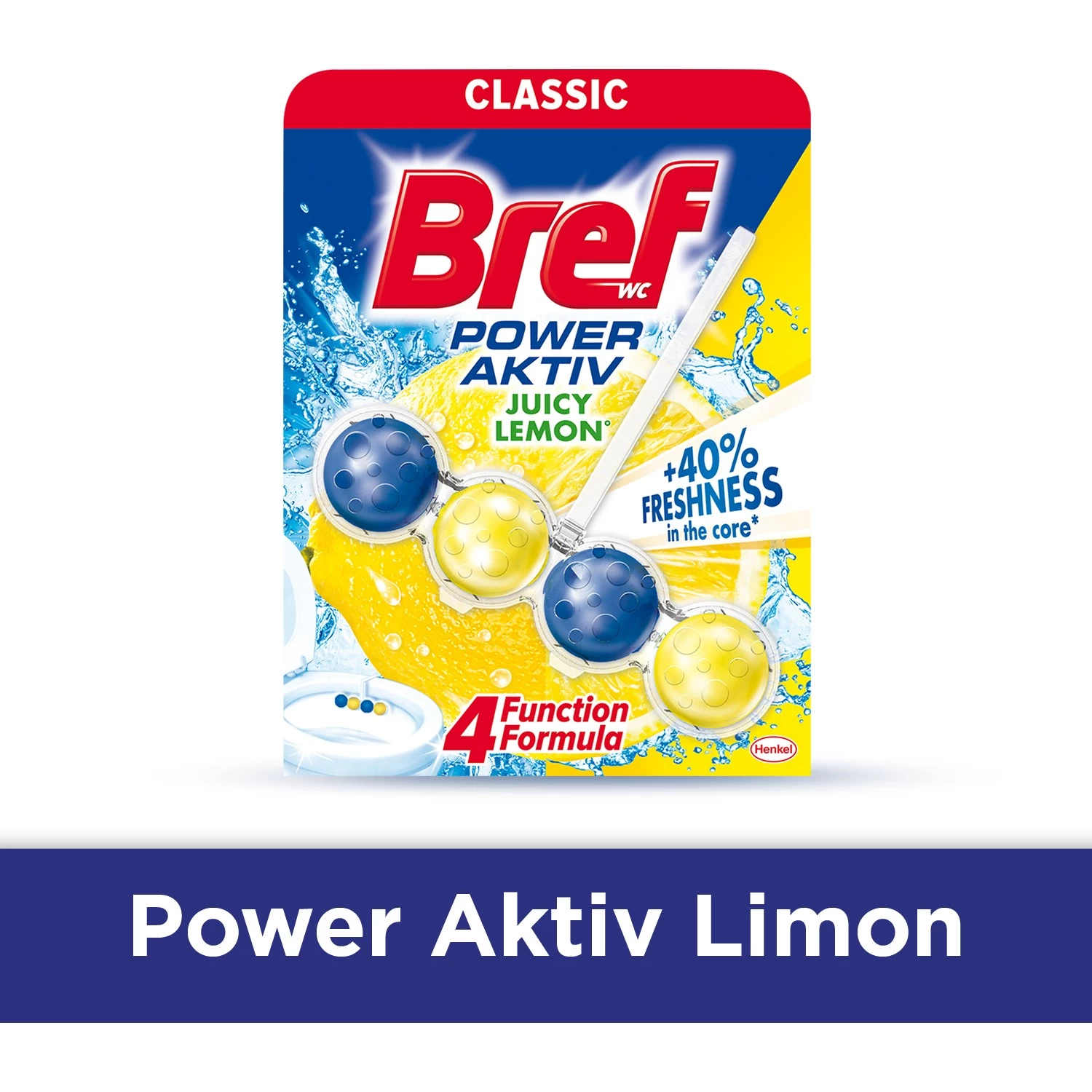 Bref Toilet Block Classic Power Active Lemon Duopack