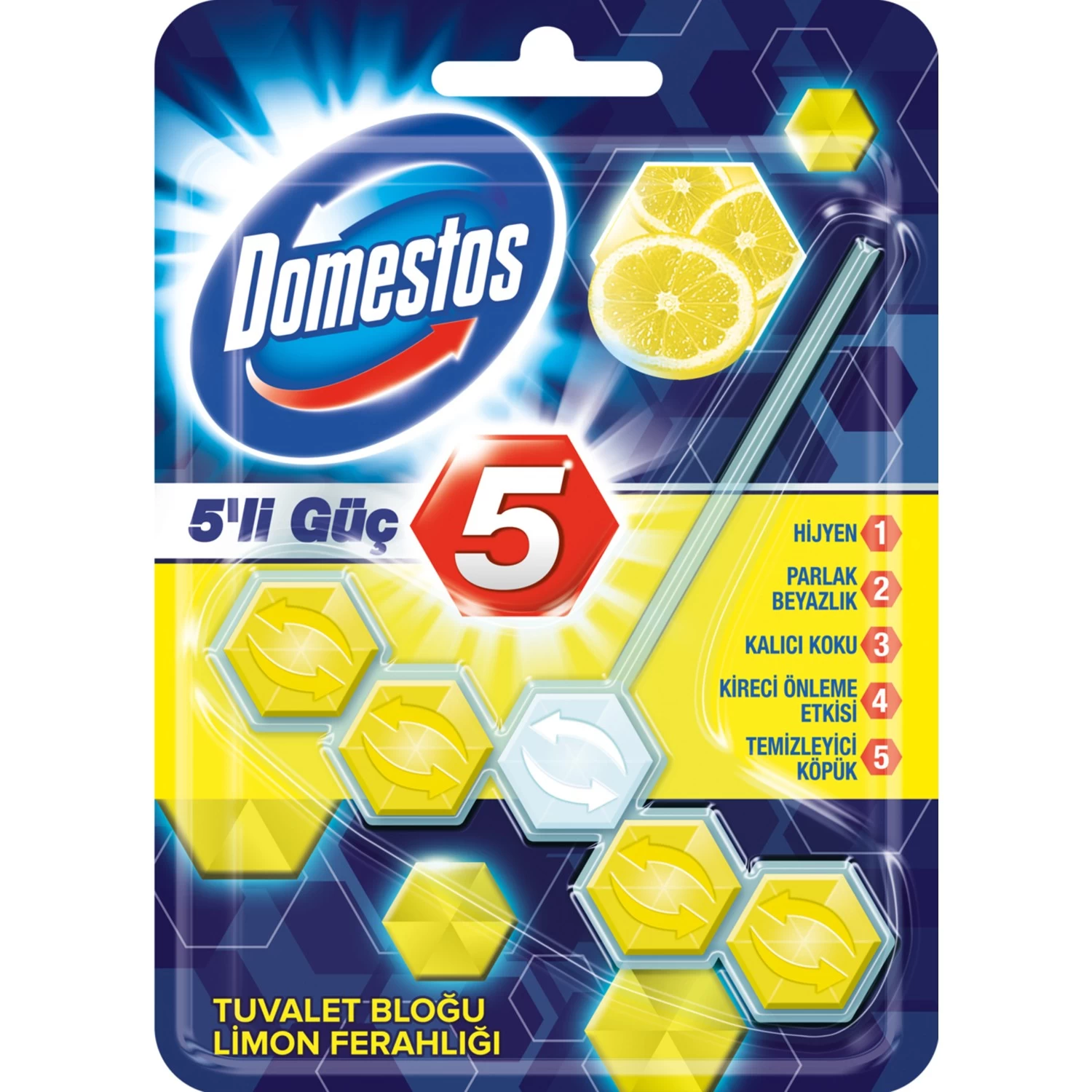 Domestos 5-Way Power Lemon Freshness 55 gr