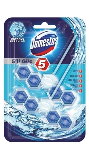 Domestos 5-Way Power Toilet Block Ocean Freshness 55 gr