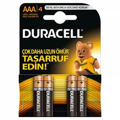 Duracell Basic Slim Pen Battery 4 AAA 4 pc