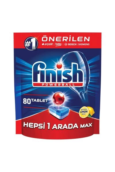 Finish All in One Degreaser Lemon Scented 80 pcs