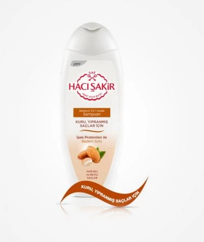 Hacı Şakir Almond Shampoo For Dry Damaged Hair 500 ml