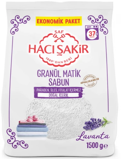 Hacı Şakir Granule Matic Soap Lavender 1500 gr