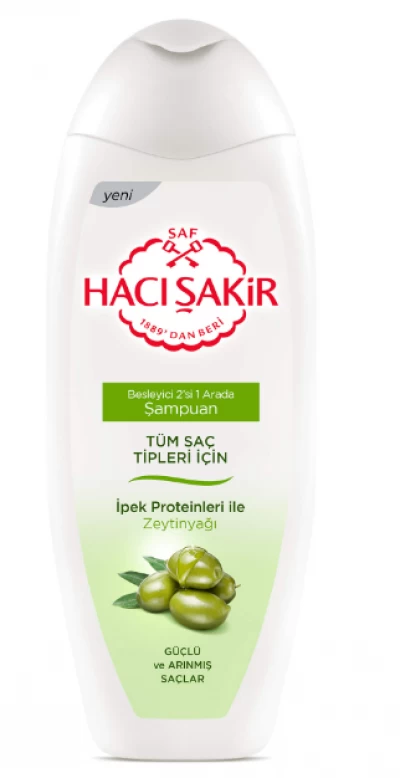 Hacı Şakir Shampoo with Olive Oil for All Hair Types 500 ml