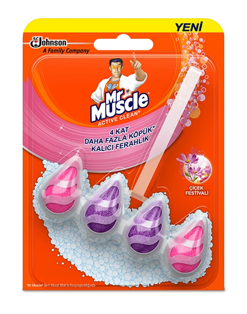 Mr. Muscle Active Clean Toilet Blocks Flower Festival (ball) 37 gr