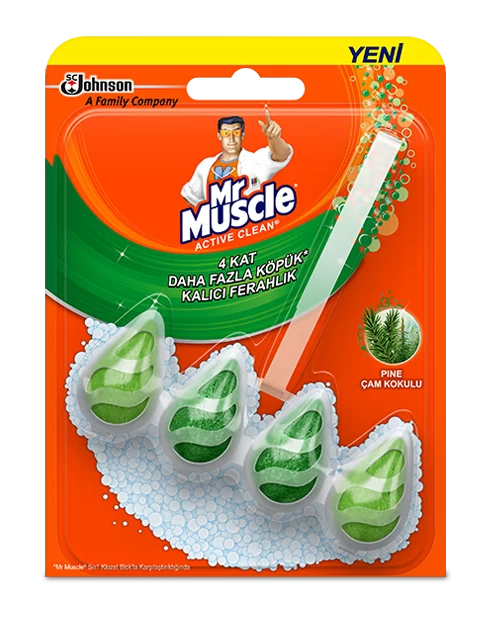 Mr. Muscle Active Clean Toilet Blocks Pine (ball) 37 gr