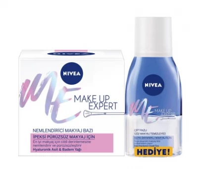 Nivea Me Moisturizing Make-up Base 50 Ml+Eye Make-Up Remover Water 125 Ml