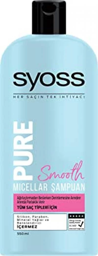 Syoss Pure Shampoo Smooth Micellar 550 ml